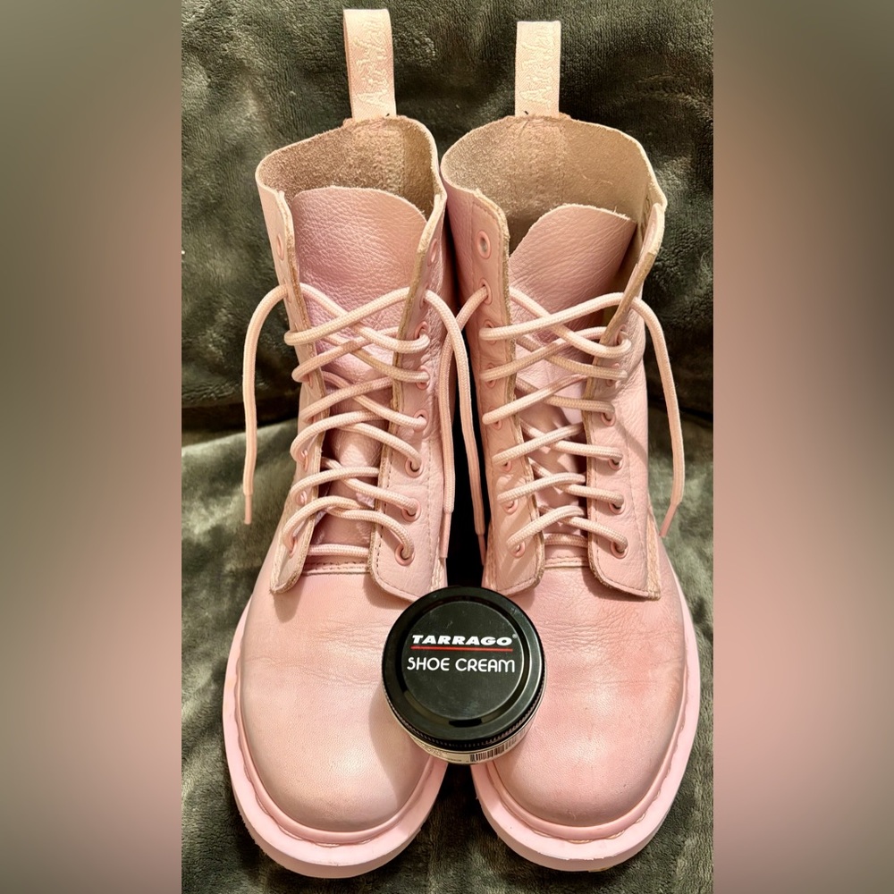 🎀 Dr. Martens 1460 Pascal Mono Pink Lace up Boots - Picture 9 of 13